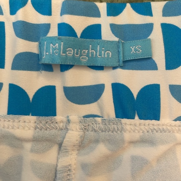 J. McLaughlin Catalina Cloth Skort Blue White Batik Geometric Skirt Size XS - Picture 4 of 5